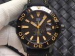 Swiss Copy Tag Heuer Aquaracer Calibre 5 Black Dial Yellow Luminous Markers 43 MM Automatic Watch